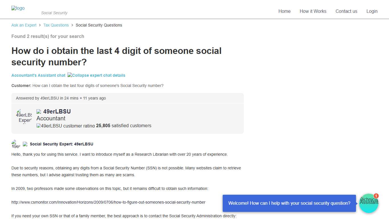 How do i obtain the last 4 digit of someone social security number?